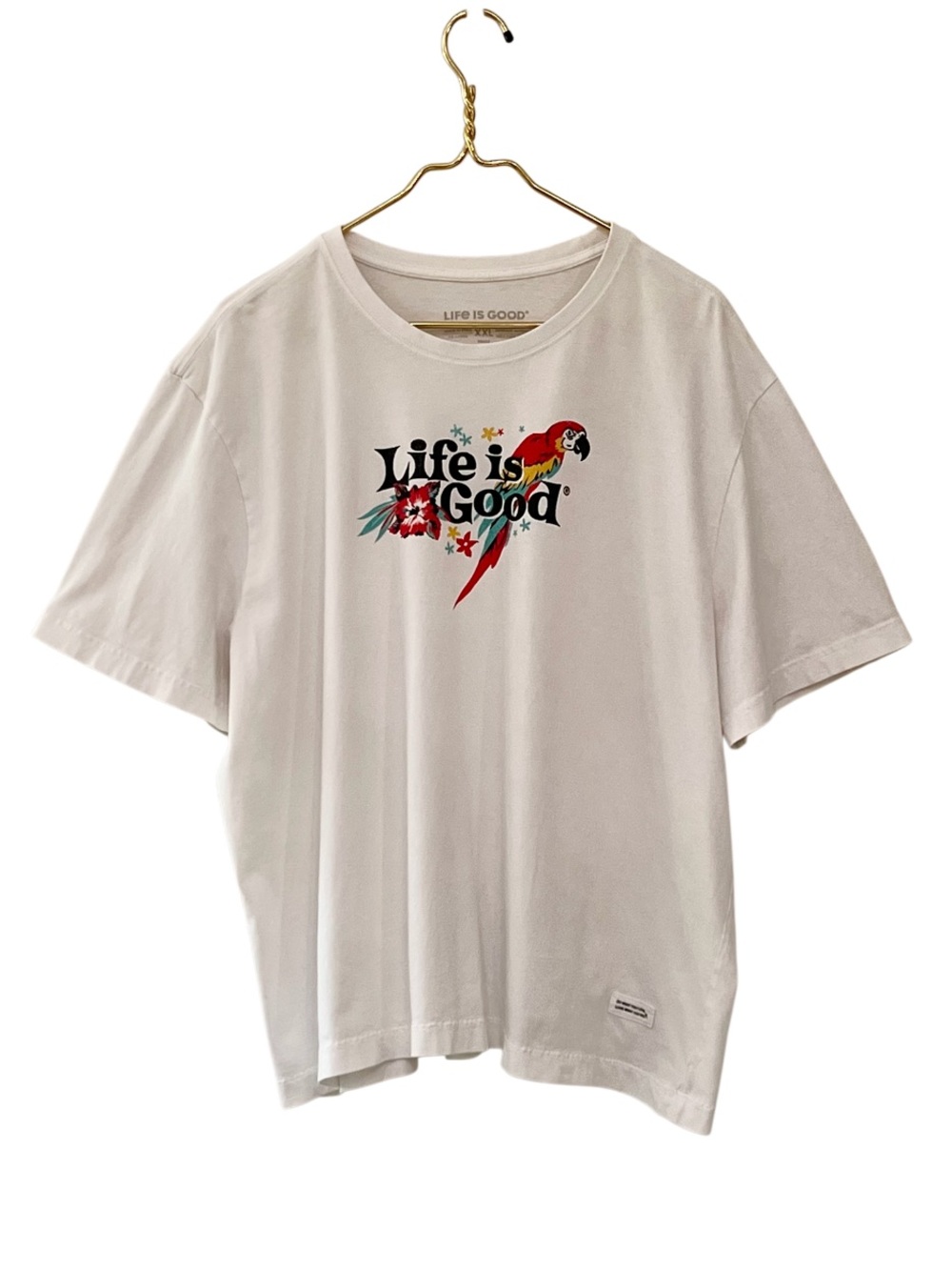 Life Is Good Parrot Tropical Graphic Crusher Tee Altered Men’s XXL - Picture 2 of 6